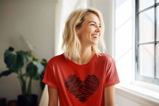 Scribble Heart Graphic Tee