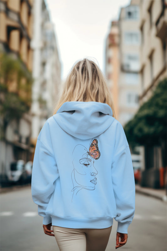 Butterfly Art Face Hoodie