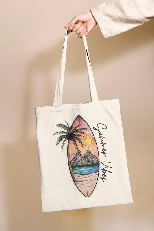 Summer Vibes Canvas Tote Bag