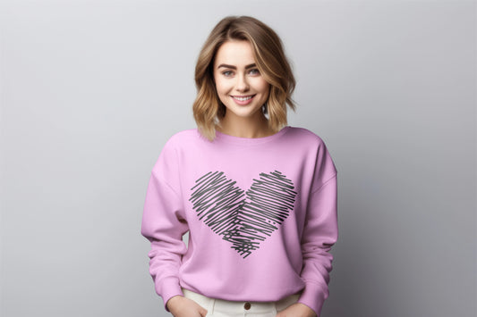 Scribble Heart Sweatshirt