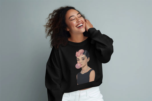 Audrey Hepburn Bubblegum Elegance Sweatshirt