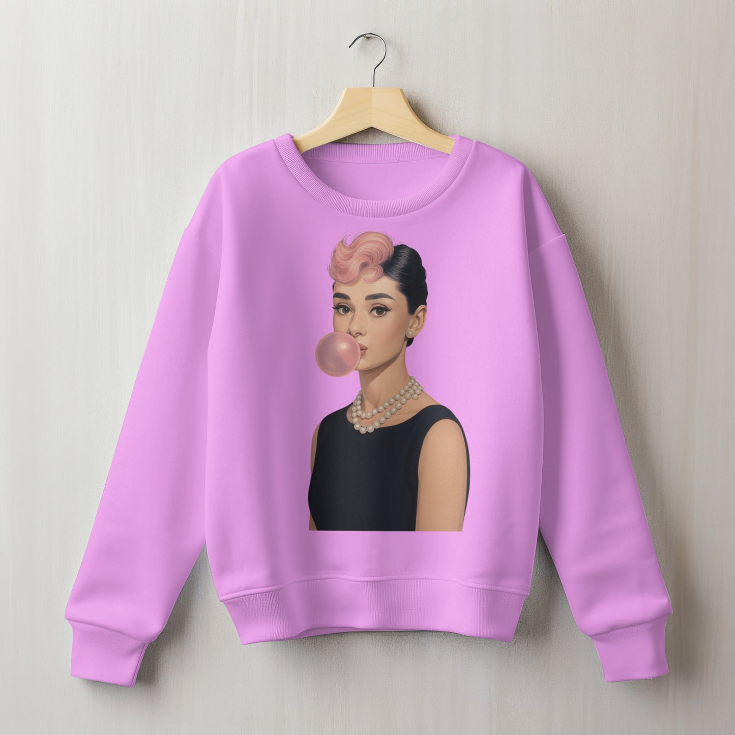 Audrey Hepburn Bubblegum Elegance Sweatshirt