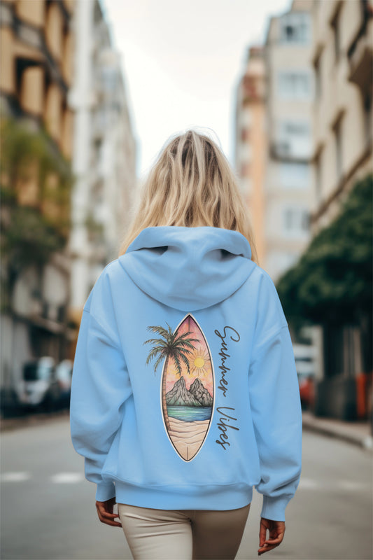 'Summer Vibes' Surfboard Hoodie