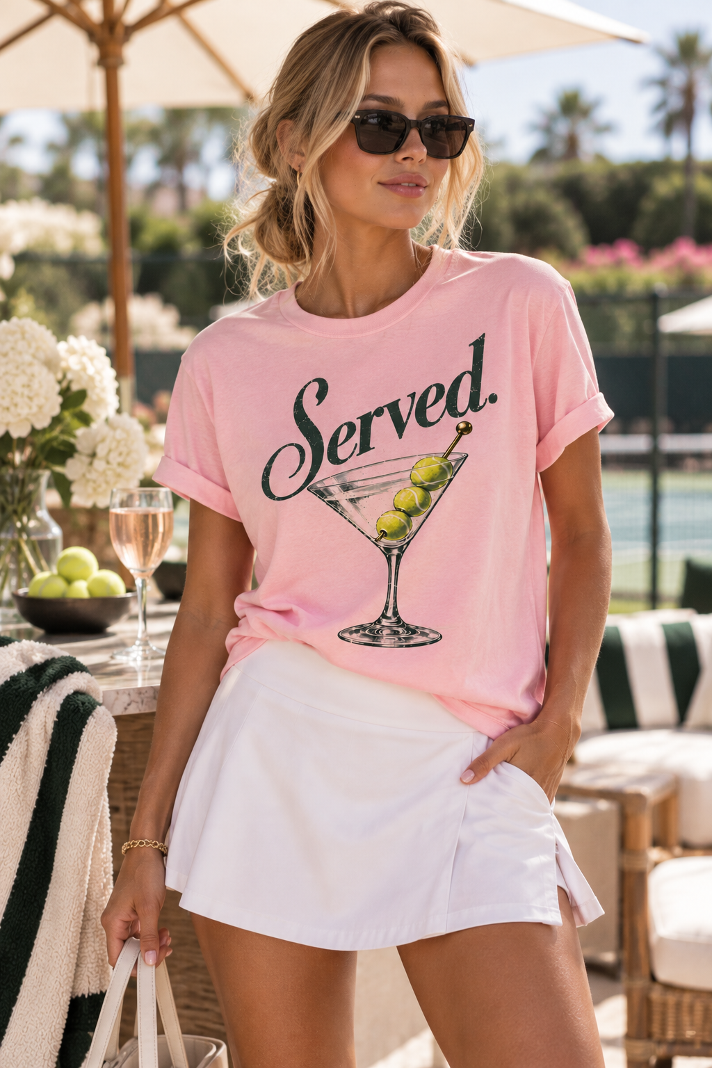Served Martini Tennis Graphic Tee